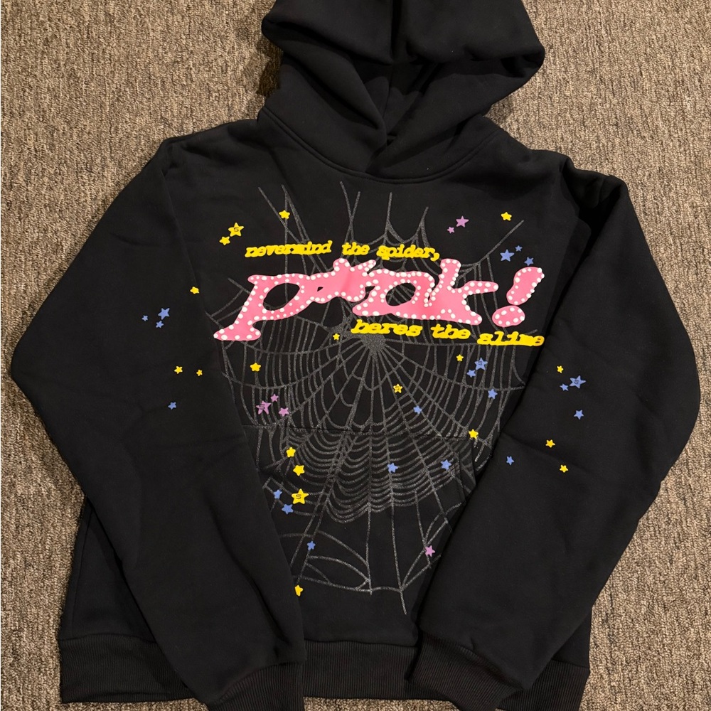 Pink and Black cotton spider hoodie
